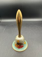 Solid Brass Bell With Hand Painted Ducks