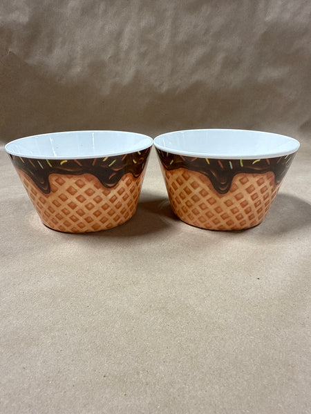 (C) Hutzler Sundae Melamine Bowl — Set Of 2