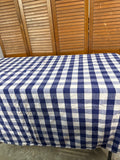 Blue Gingham Square Tablecloth