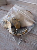 Amber Yellow Shell Beaded Necklace & Earrings Set