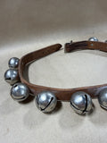 Leather Sleigh Bell Belt with Large Silver Jingle Bells