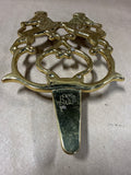 Footed Brass Double Lion Trivet