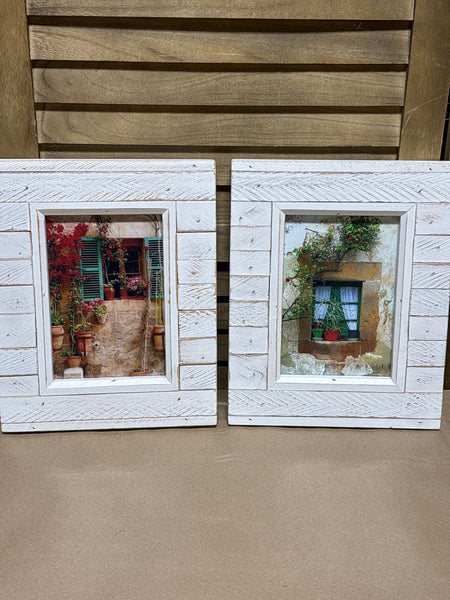 White Washed Frames with Tuscan Photos