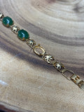 Vintage Bracelet with Green Stones (AS IS)