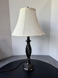 Brown Resin Barley Twist Candlestick Lamp (WORKS)