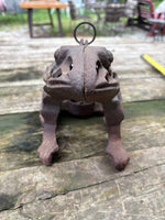 Cast Iron Frog Hanging Candle Lantern