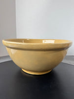 XL Primitive Style Glazed Pottery Bread Mixing Bowl