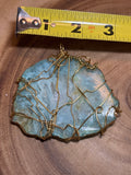 Large Wrapped Agate Pendant
