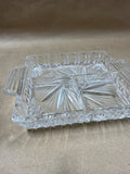 Square Divided Clear Glass Dish