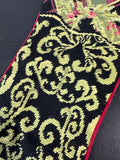 Needlepoint Christmas Stocking with Red Velvet Back