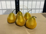Pear Ornaments, 5 pc