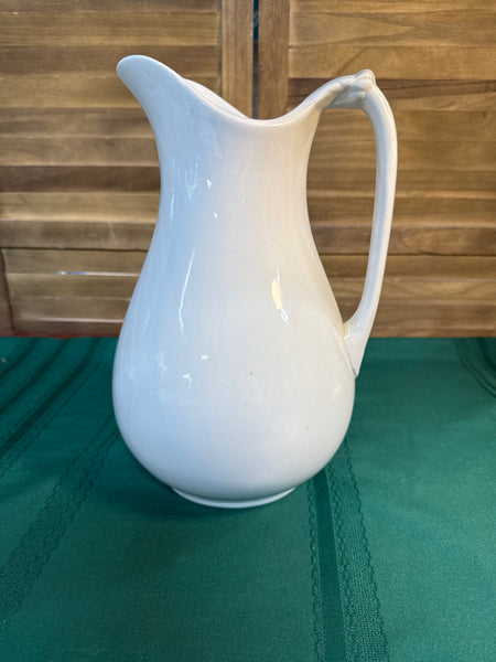 Large White Ironstone Pitcher