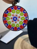 Millefiori Sterling Silver Pendant & Earrings Set
