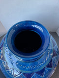 Nazareno Picchiotti Large Blue Italian Pottery Vase