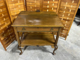 Side Table with Curved Legs and One Drawer