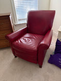 Barcalounger Red Leather Reclining Chair