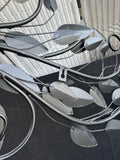 Bronzed & Dusty Blue Metal Scroll Tree Wall Art