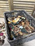Basket Of Primitive Natural Holiday Potpourri