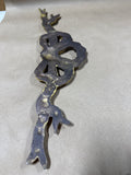(A) Pair Of Brass Ribbon And Bow Wall Hangings