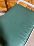 White Wicker Petite Bench/Ottoman with Cushion