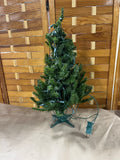 Faux Table Top Christmas Trees, with Light Strands, 24"H