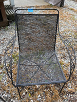 Black Cast Iron Outdoor Furniture Set, Four Pieces