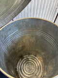 General Store Sized Antique Metal Lidded Flour Bin
