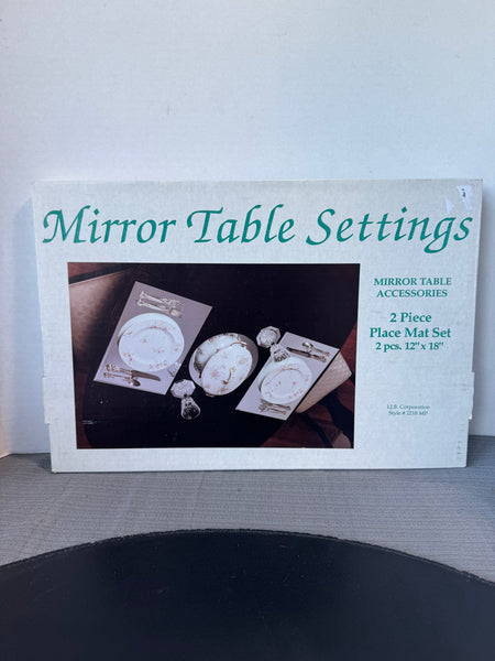 TJB Corporation 2-Piece Vintage Mirrored Place Mats in Box