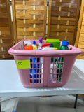 Cleaning Lot BB with Laundry Basket***Most bottles at least half full***