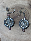 Silver Tone & Pink Necklace & Earring Set