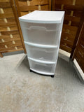 Sterilite Rolling Plastic 3 Drawer Storage