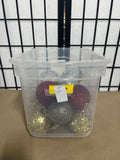 16 pc Shimmery/Glitter Ornaments, Lot J