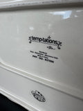 Temptations Old World Christmas Winter Scene Platter with Sled Metal Stand