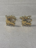Gold Tone Bull Cuff Links