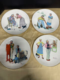 Gotham Norman Rockwell Four Seasons Plates, 4 Pieces