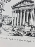 Supreme Court of the U.S. Sketch by Don Cannavaro; Signed Print