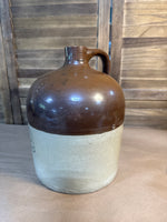 Two Toned Stoneware Whiskey Jug