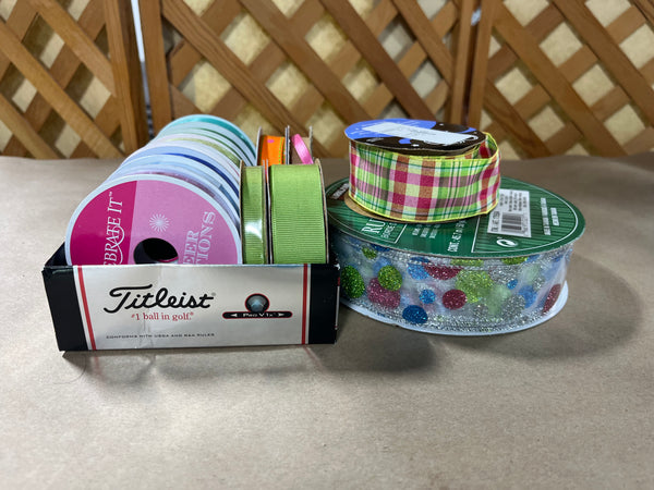 M- Pastel Ribbon Lot, 14 rolls