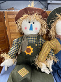 Pair of Decorative Scarcrows, 5 1/2 ft Tall