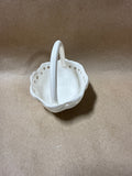 Hartley Greens Leeds Pottery Creamware Mini Pierced Handled Basket (B)