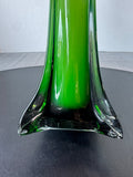 Murano Style Large Calla Lily Art Glass Flower Vase