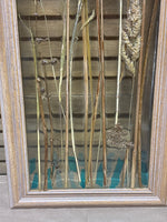 Cattails & Moon on Glass
