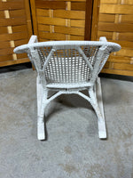 Kid's/Doll White Wicker Rocking Chair