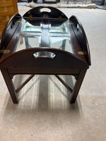 Butler Style Coffee Table with Glass
