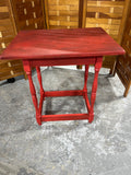 Red Painted Accent Table