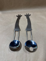Stainless Steel Giraffe Spoons — Set Of 2