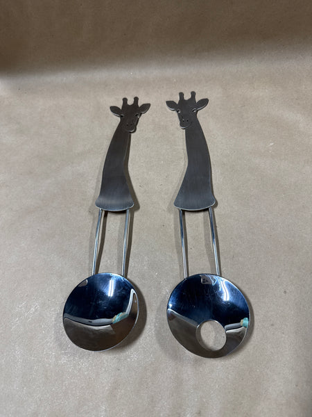Stainless Steel Giraffe Spoons — Set Of 2