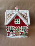 Ceramic Santa On Roof Top Cookie Jar