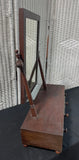 Wooden Vintage Swivel Shaving Mirror with Drawers