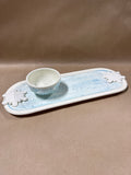 Snowflake Fired Up Pottery Oval Platter And Bowl